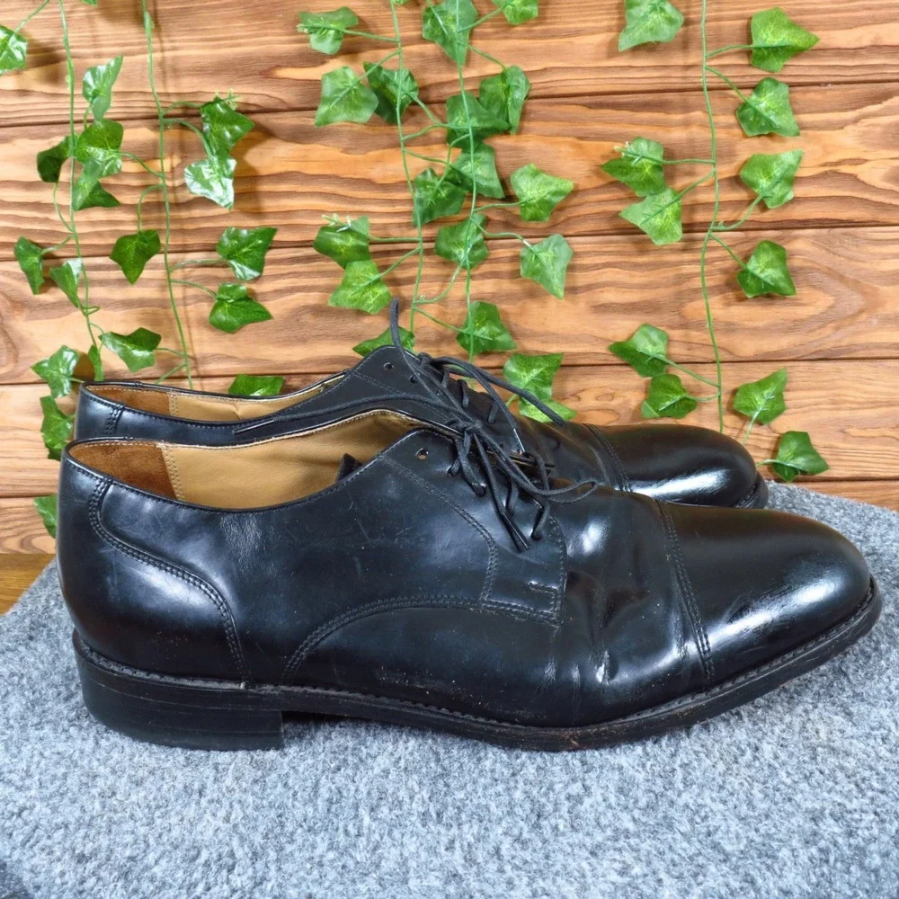 Bostonian Crown Windsor Men Casual‎ Dress Shoe Sz 10 Office Formal Black Leather